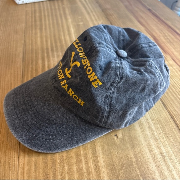 Yellowstone Dutton Ranch Women's Adjustable Faded Black Ponytail Ballcap Hat - Picture 2 of 5